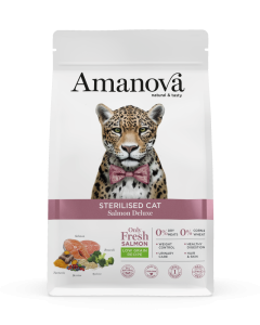 Amanova Low Grain Adult Sterilised Salmon Deluxe Kattenbrokken