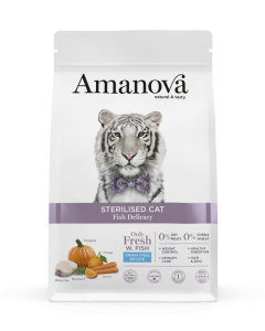 Amanova Grain Free Adult Sterilised Fish Delicacy Kattenbrokken