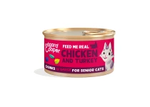 Edgard & Cooper Kattenvoeding Blik Kip & Kalkoen Senior 85 gram