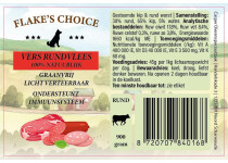 Flake's Choice Gestoomd Vers Vlees Worst rund & kip worst 900 gram