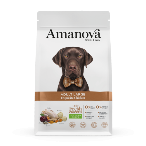 Amanova Low Grain Adult Large Exquisite Chicken 12 kilo Hondenbrokken