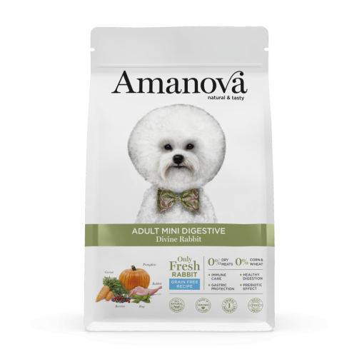 Amanova Grain Free Adult Mini Digestive Divine Rabbit Hondenbrokken