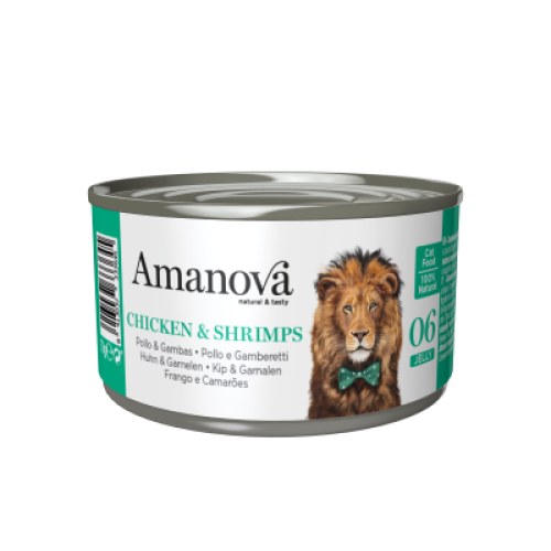 Amanova P06 Chicken & Shrimps in jelly 70 gram natvoeding