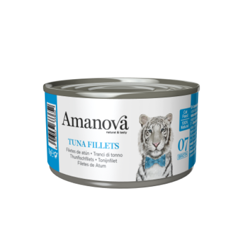 Amanova P07 Tuna Fillets in broth 70 gram natvoeding