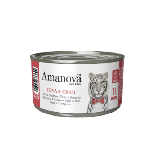Amanova P11 Tuna & Crab in jelly 70 gram natvoeding