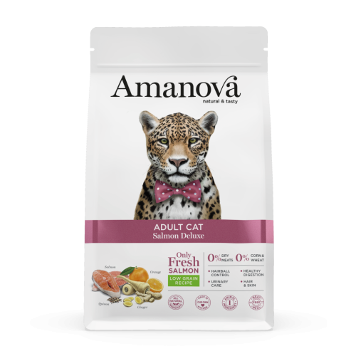 Amanova Low Grain Adult Salmon DeLuxe Kattenbrokken