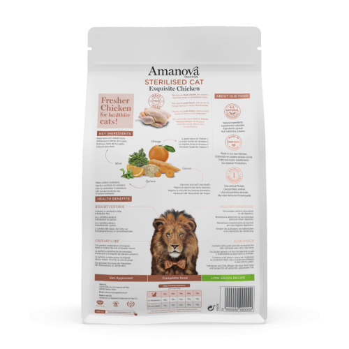 Amanova Low Grain Adult Sterilised Exquisite Chicken Kattenbrokken
