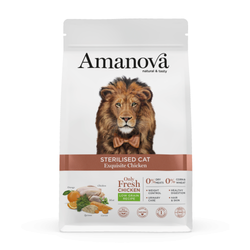Amanova Low Grain Adult Sterilised Exquisite Chicken Kattenbrokken