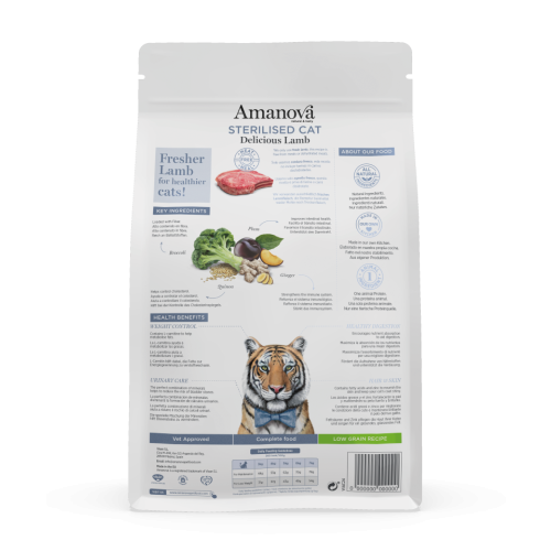 Amanova Low Grain Adult Sterilised Delicious Lamb Kattenbrokken
