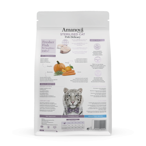 Amanova Grain Free Adult Sterilised Fish Delicacy Kattenbrokken