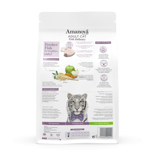 Amanova Low Grain Adult Fish Delicacy Kattenbrokken