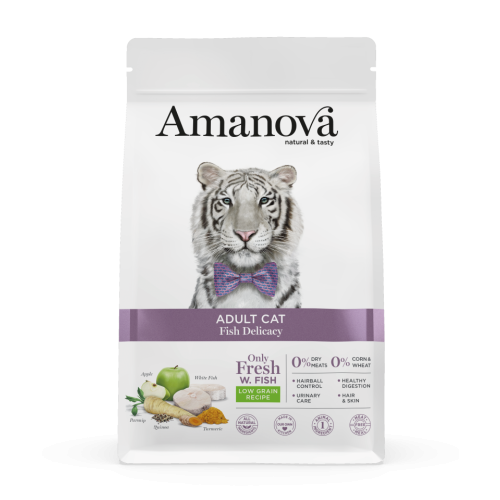 Amanova Low Grain Adult Fish Delicacy Kattenbrokken