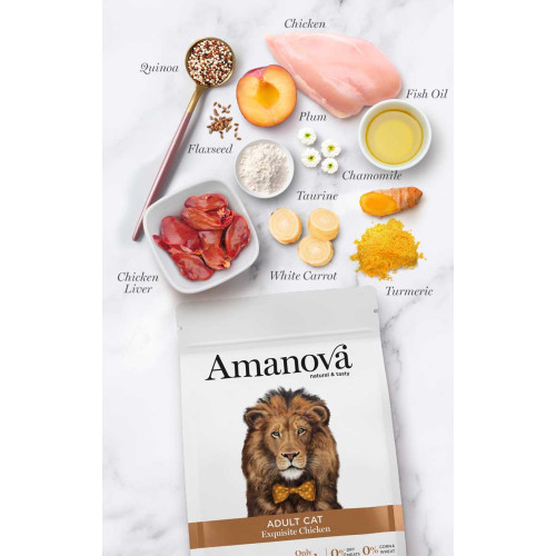 Amanova Low Grain Adult Exquisite Chicken Kattenbrokken