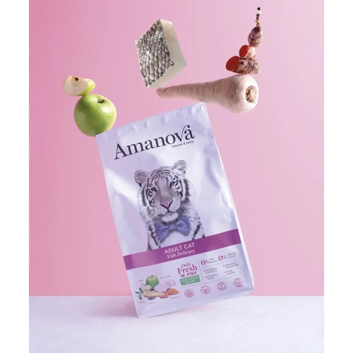 Amanova Low Grain Adult Fish Delicacy Kattenbrokken
