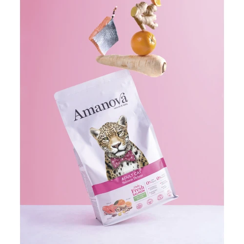 Amanova Low Grain Adult Salmon DeLuxe Kattenbrokken