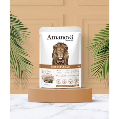 Amanova P10 Sterilised Chicken 85 gram natvoeding