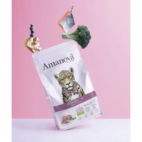 Amanova Low Grain Adult Sterilised Salmon Deluxe Kattenbrokken