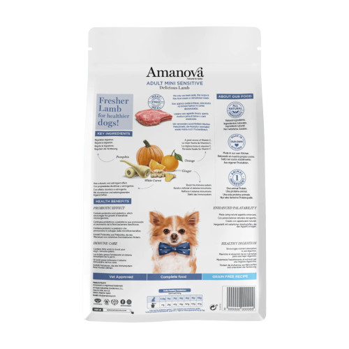 Amanova Grain Free Adult Mini Sensitive Delicious Lamb Hondenbrokken