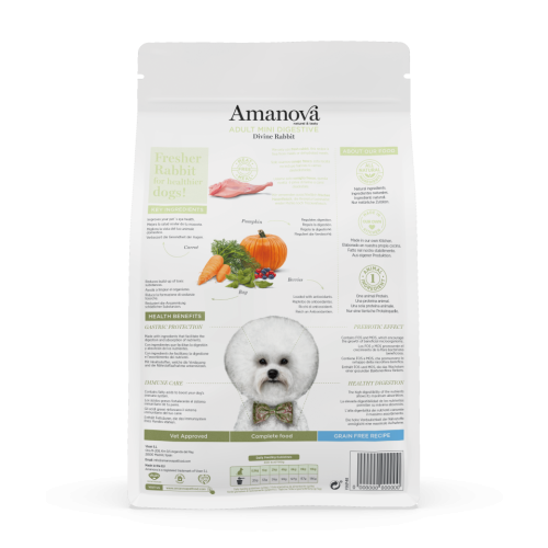 Amanova Grain Free Adult Mini Digestive Divine Rabbit Hondenbrokken
