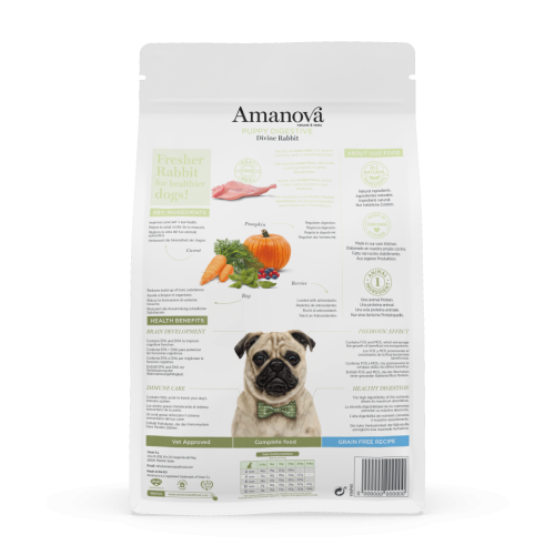 Amanova  Grain Free Puppy Digestive Divine Rabbit Hondenbrokken