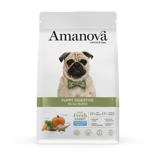 Amanova  Grain Free Puppy Digestive Divine Rabbit Hondenbrokken