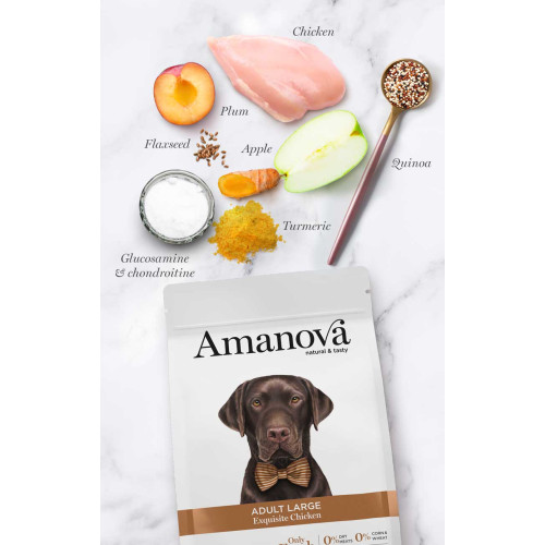 Amanova Low Grain Adult Large Exquisite Chicken 12 kilo Hondenbrokken
