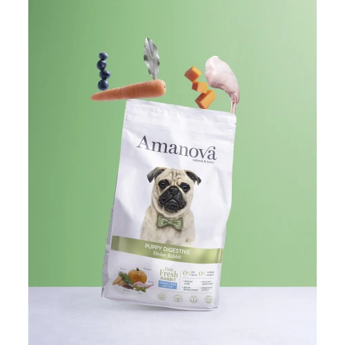 Amanova  Grain Free Puppy Digestive Divine Rabbit Hondenbrokken