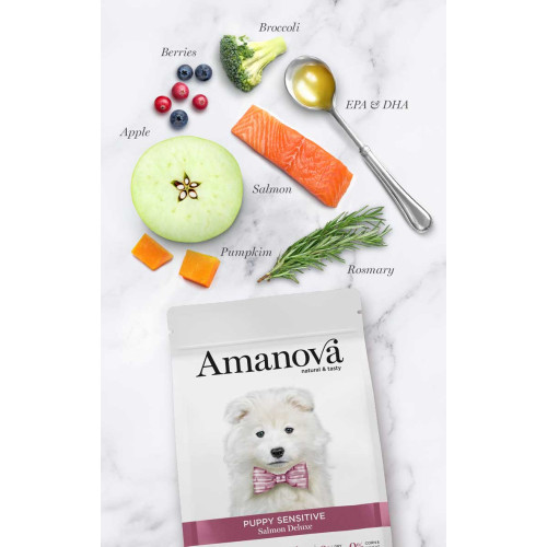 Amanova  Grain Free puppy Sensitive Salmon Deluxe Hondenbrokken