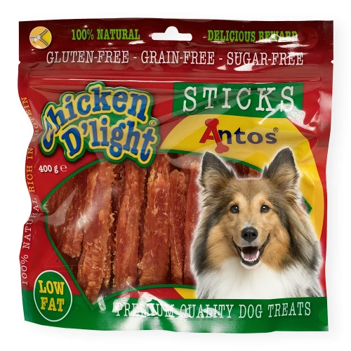 Antos Chicken D'light Sticks hondensnack