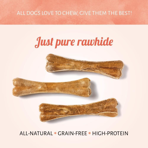 Buffelhuid Geperst Bot 10"- 26 cm hondenkluif