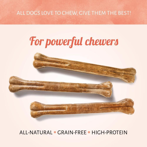 Buffelhuid Geperst Bot 20"-51 cm hondenkuif