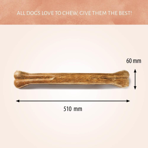 Buffelhuid Geperst Bot 20"-51 cm hondenkuif