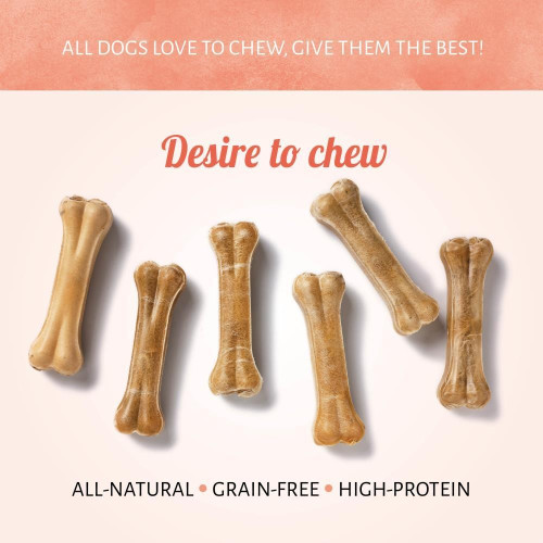 Buffelhuid Geperst Bot 6"- 16 cm hondenkluif