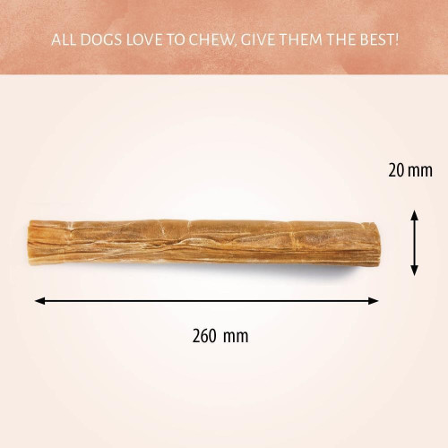 Buffelhuid kauwstaaf 20 mm 20 pcs