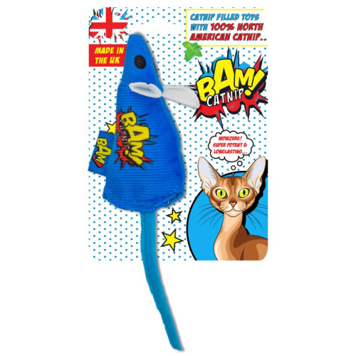BAM! Catnip Blue Mouse kattenspeelgoed