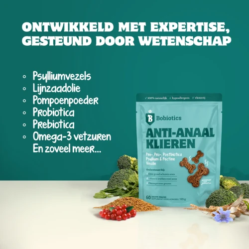 Bobiotics Probiotica Anti-Anaalklieren (vleesvrij) 60 snoepjes
