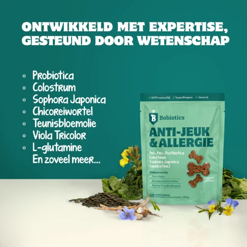 Bobiotics Probiotica Anti-jeuk & Allergie (vleesvrij) 60 snoepjes