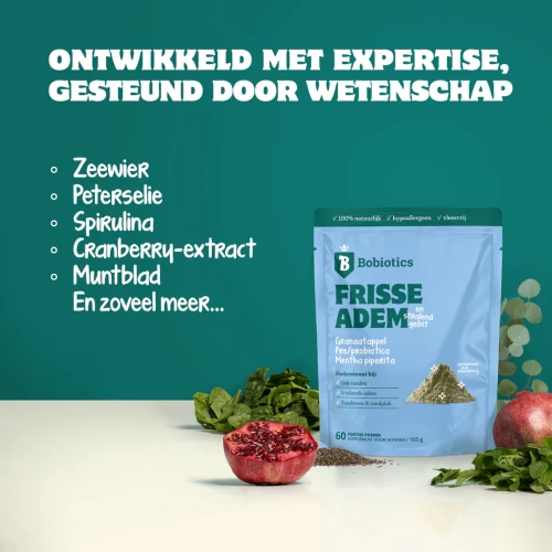 Bobiotics Frisse Adem & Gebit poeder (vleesvrij) 60 schepjes