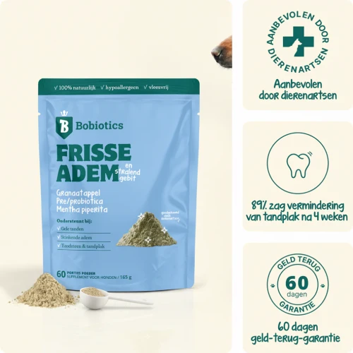 Bobiotics Frisse Adem & Gebit poeder (vleesvrij) 60 schepjes