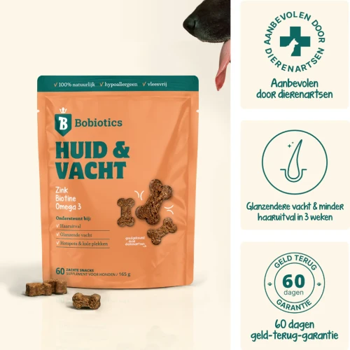 Bobiotics Huid & Vacht (vleesvrij) 60 snoepjes