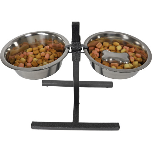 De boon voerstandaard met slowfeeder RVS 24 cm