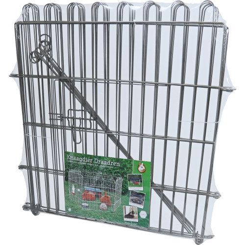 Metalen konijnenren warm grijs