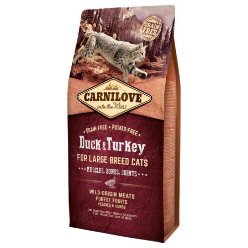 Carnilove Cat Grain Free Duck & Turkey Adult Large Breed