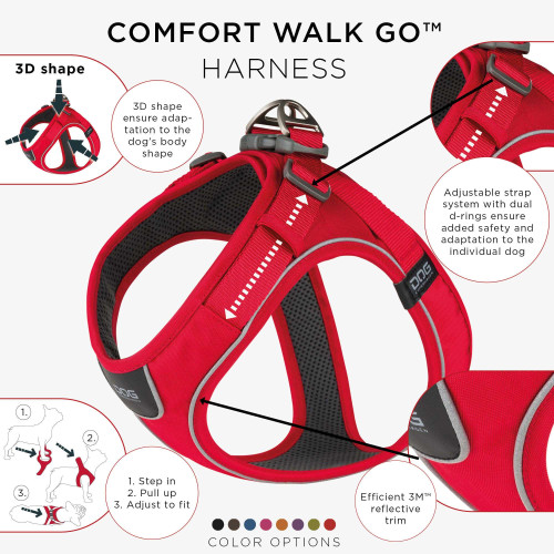 Dog Copenhagen Comfort Walk Go Harness Classic Red