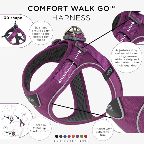 Dog Copenhagen Comfort Walk Go Harness Purple Passion