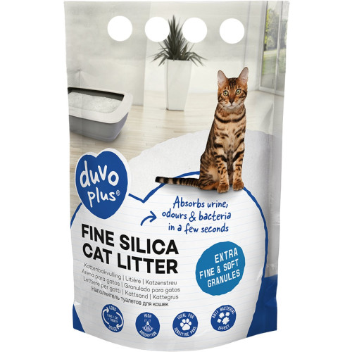 Duvo Premium Fijne silica kattenbakvulling 16 liter
