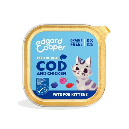 Edgard & Cooper Kattenvoeding Kuipje Kitten 85 gram pate
