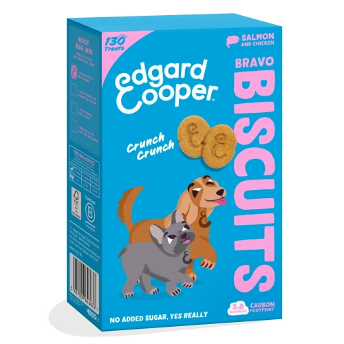 Edgard Cooper Bravo Biscuits Zalm & Kip Hondenkoekjes 400 gr