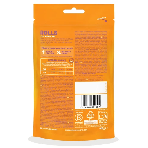 Edgard Cooper Rolls Kattensnacks Graanvrij 45 gram