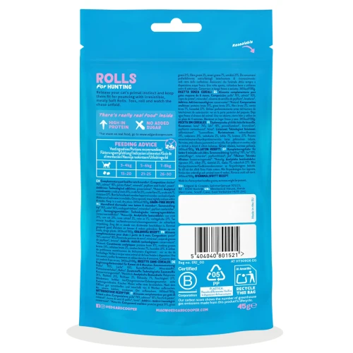 Edgard Cooper Rolls Kattensnacks Graanvrij 45 gram